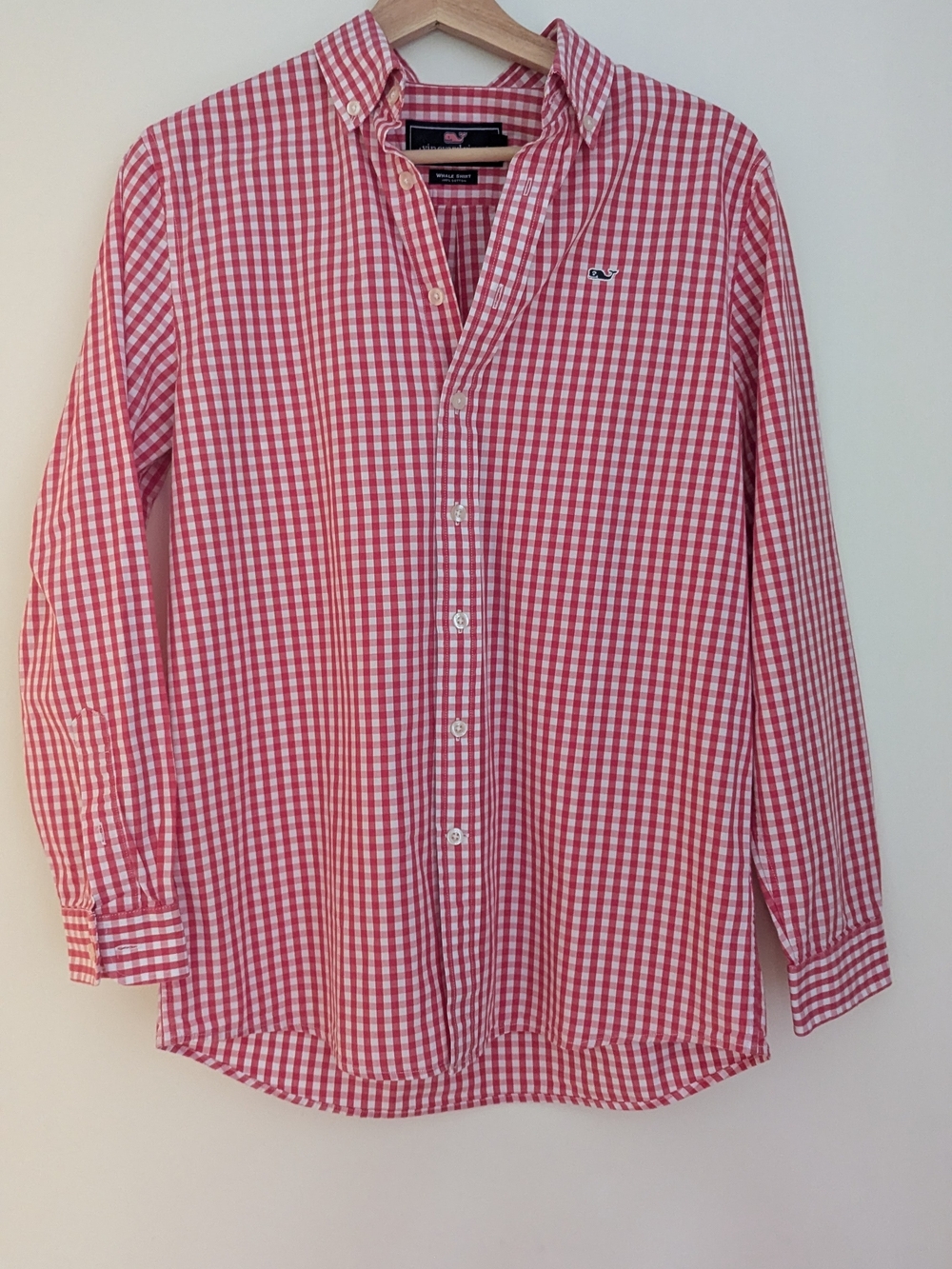 Vineyard Vines Red and White Gingham Button-Down Shirt (Youth XL /18)